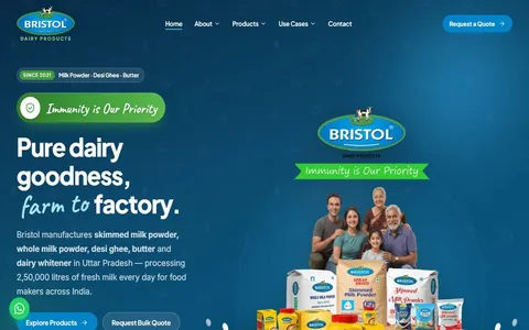 Website of Harshraj Foods