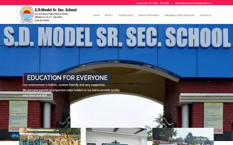 Website of S.D. Model School